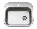 Køkkenvask mat stål 480 x 550 mm